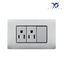 1 מתג שליטה יחיד + 2 שקעים