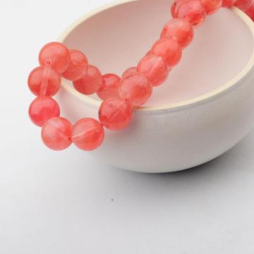 Cherry Quart 8MM Stone Balls Home Decoration Round Crystal Beads