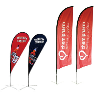 Custom Logo Banner Stands and Promotional Flags for Advertising