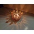 Jewelry holder personalized crown glass candle holder