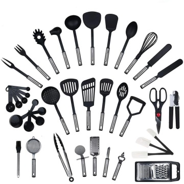 40Pcs Kitchen Gadgets Nylon & Stainless Steel Utensil Set