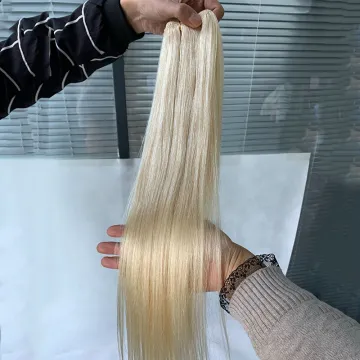 60 Blonde Straight cheap hair extensions 100% Indian Straight Hair Weave 60 Bundles extensions Human Hair Weft