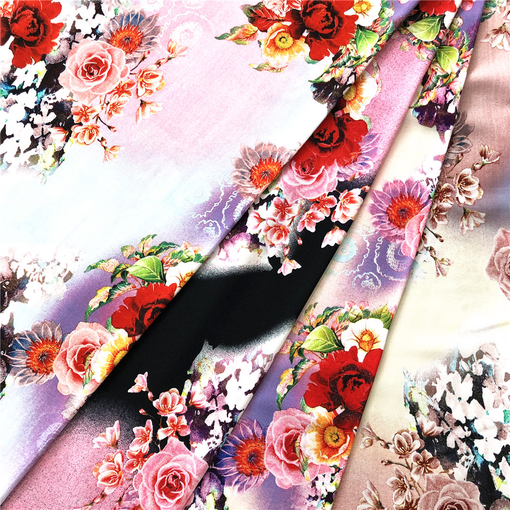 Floral Design 45s Rayon Printed