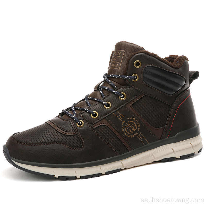 herr high-top utomhus vandring sneakers vinter varma skor