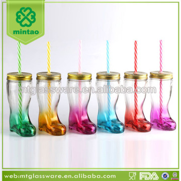 customized boots mason jar beverage use colored boots bottle