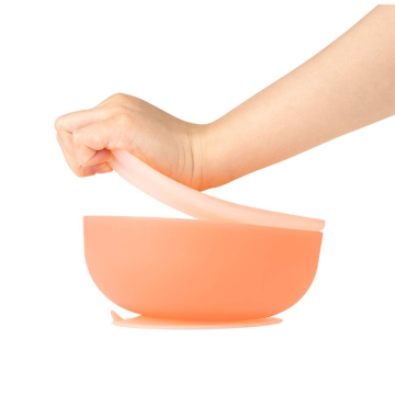 BPA Free 100% Silicone Suction Bowl with Lid