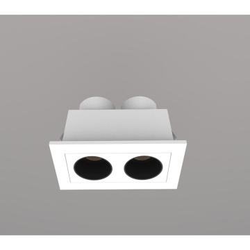 Rectangular Recessed LED Grille - Adjustable Angle Linear Lamp for Indoor Mall Lighting
