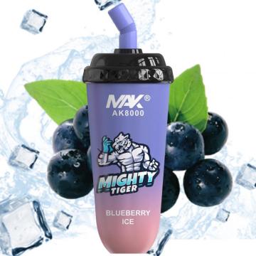 Лучшие продаваемые Mak Ak8000 Puffs Vape Clorkberry Ice