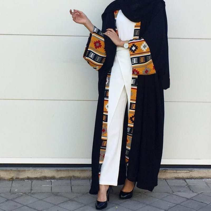 Kaftan Abaya Robe Dubai Hijab Cardigan Muslim Dress Qatar UAE Oman Caftan Marocain Abayas For Women Turkish Islamic Clothing