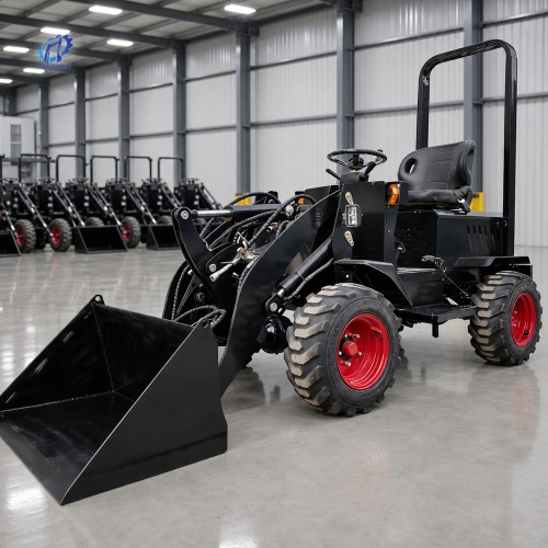 500kg LiFePO4 Pil Elektrikli Lastik Tekerlekli Yükleyici 4WD