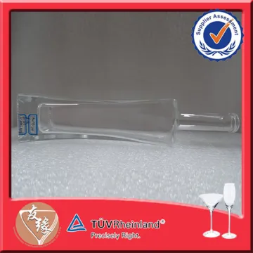 Small French Square Clear Cork Glass Bottle 250 ML