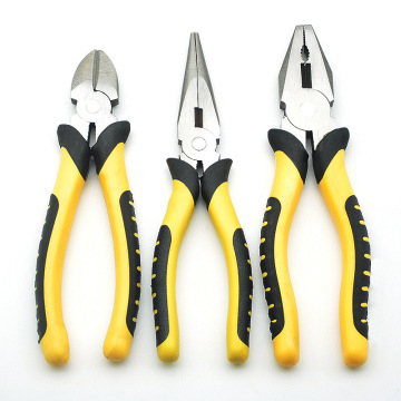 Customized Heavy Duty Inch CRV Insulated Long Nose Cutter Combination Pliers (6/7/8)