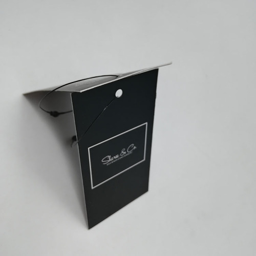 Black Light Luxury Hang Tag With String