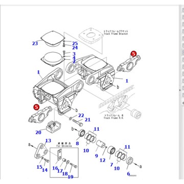 Bulldozer parts 195-30-66520 Bogie Minor For D375A-6R