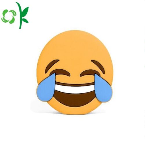 Rolig gullig Emoji Silikon Power Bank Batteri Väska