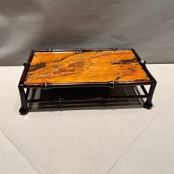 Vassoio da tè da tavolo minimalista Qiong in pietra di bambù