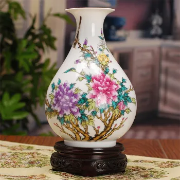 Antique chinese-porcelain-vase Classical Home Decor Handmade White and Blue Ceramic Flower Vases