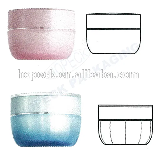 customized round shape double layer acrylic cream jar