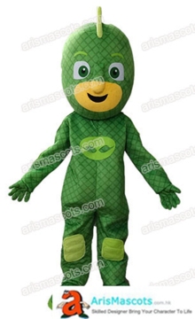 Pj masks Gecko mascot costume, cartoon mascots for kids party, custom mascots made