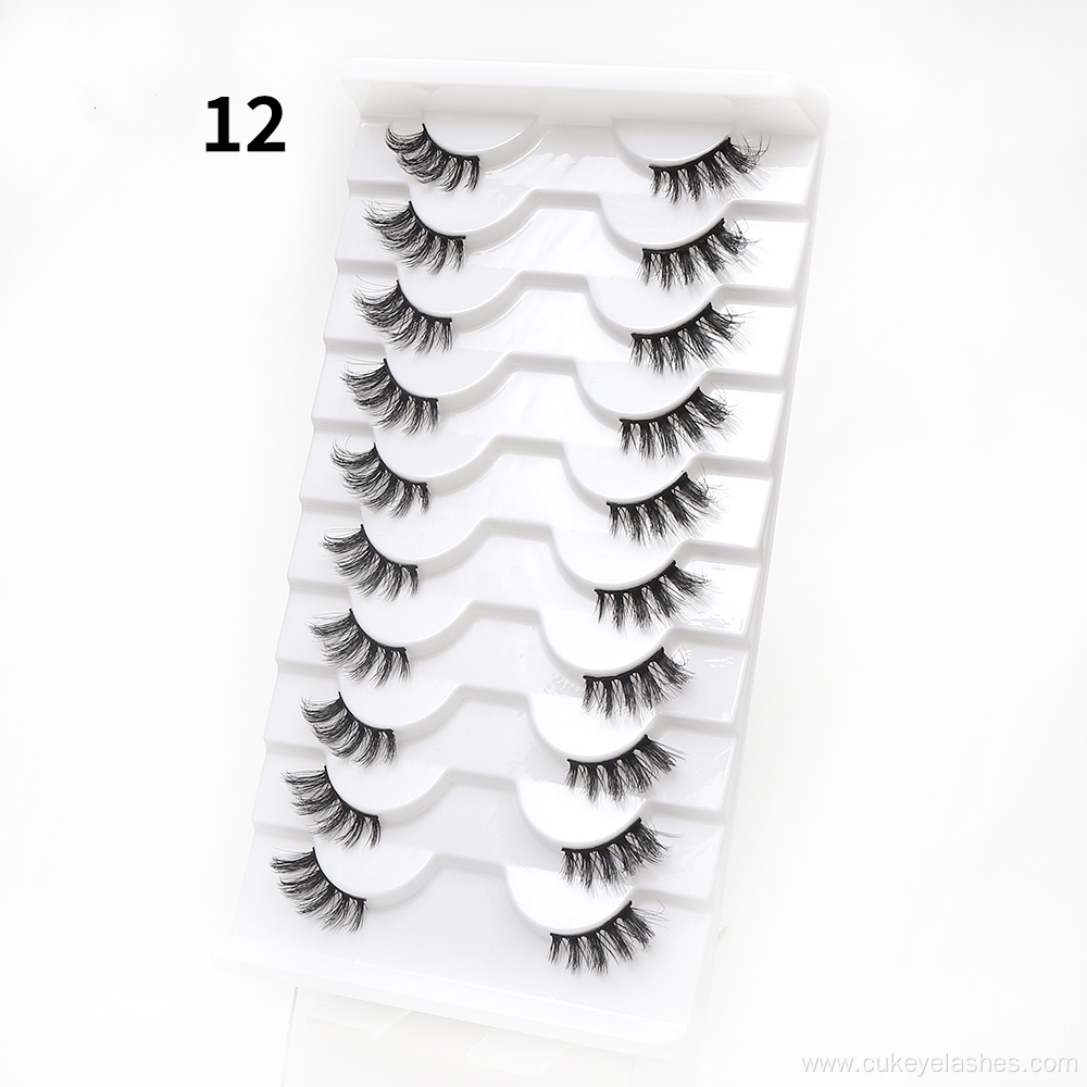 10 pairs half set lashes natural half eyelashes