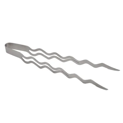 395MM Wave Style Trident Shaper Stainless Steel Shisha Hookah Tongs Tweezers Clamp