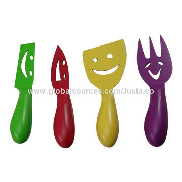 Smiling face colorful coating cheese sets