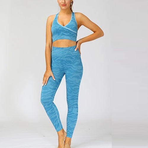 Conjunto de top e leggings de ginástica