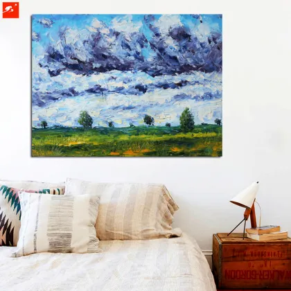 Impressionism Monet Countryside Canvas Painting