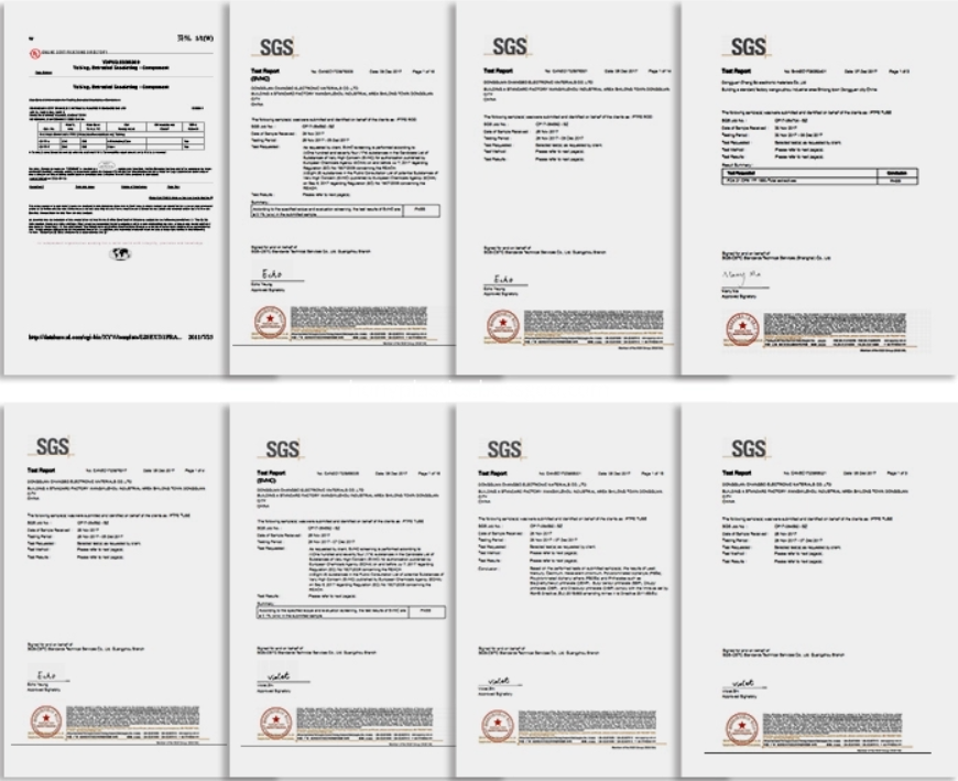 PTFE certificate