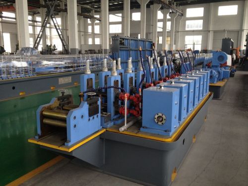 High Frequency High Speed Welded Tube Making Line For Custom Made Steel Pipes