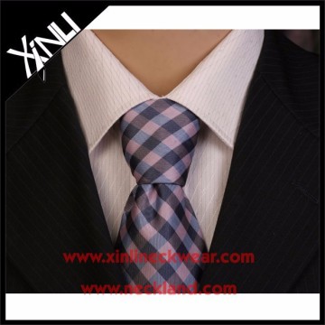 Classic Men Checkered Microfiber Woven Necktie