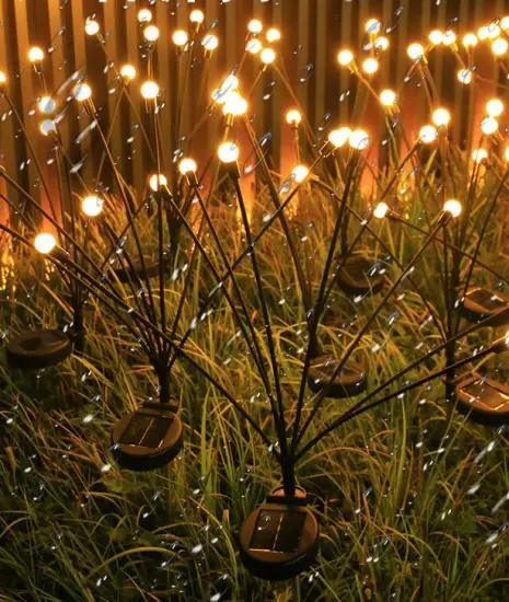 led solar firefly ground plug lights