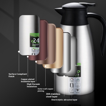 304 ketel air vakum stainless vakum dengan kapasitas 2L dan logo khusus