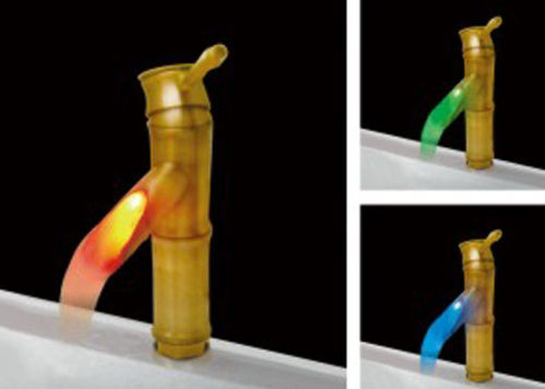 Brass Tap Water Power Automatic Led Color Changing Faucet Light