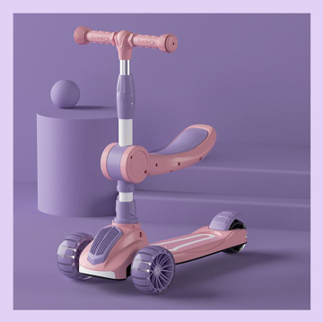 Affordable 3-Wheel Kids Scooter with PU Flashing Wheels - Front 2, Rear 1