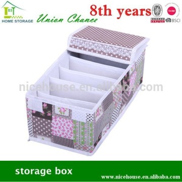 2015 wholesale pet nonwoven fabric storage box for underwear sock closet organizer