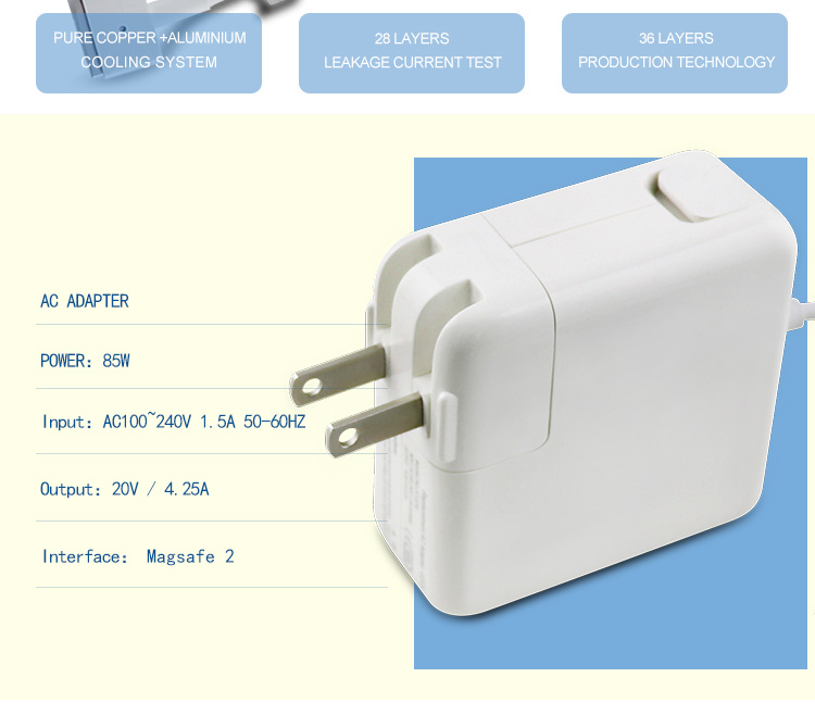 20v 4.25a wall power adapter for apple computer