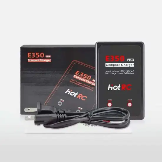 Hotrc E350 Balance Charger Lithium Battery 2S 3S Cells 7.4V 11.1V 2A 25W 2000ma for RC Lipo AEG Airsoft