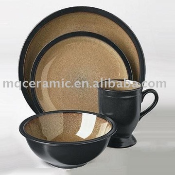 16 pcs ceramic double color dinner set