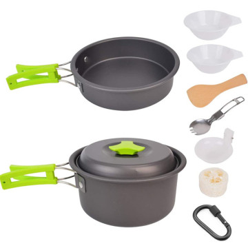 Portable Aluminum Outdoor Cooking Set: Perfect for Hiking, Picnics, BBQs, and Camping