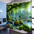 waterproof walk in shower curtain