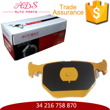 European Auto Truck Brake Pad with Shim E65/E66 Back Position OEM: 34216758870