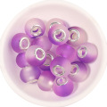 Glass Beads 14mm Handcrafted Big Hole Mat Beads