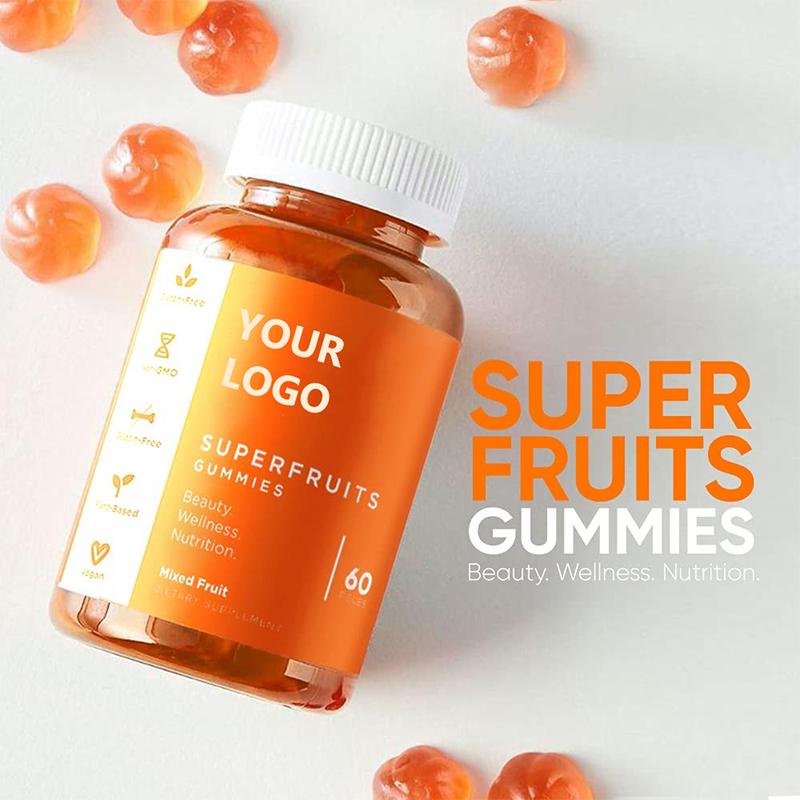 OEM ODM Factory Supplier Custom Flavor Organic Superfruits Gummies Vegan For Immunity Support