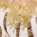 Light Yellow Feather Lace Tulle Lace Fabric