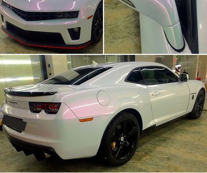 SGS Approved White Chameleon Vinyl Wrap , Color Shift Car Wrap Multifunction 1