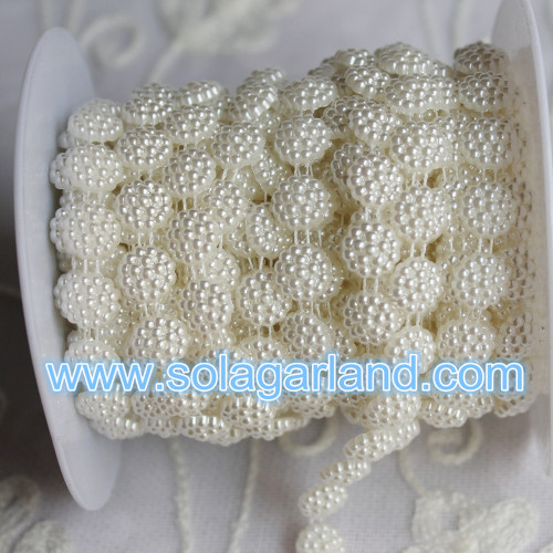 WHITE FLOWER PEARL TRIM