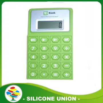 Office tool flexible silicone calculator with 8 digital