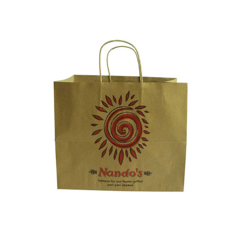 Custom Design Printed Paper Shopping Brown Kraft Bags