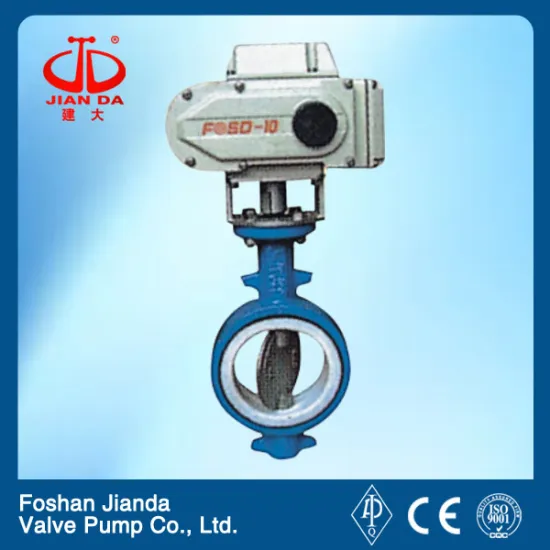 D971F-16 electric butterfly valve with PTFE seal